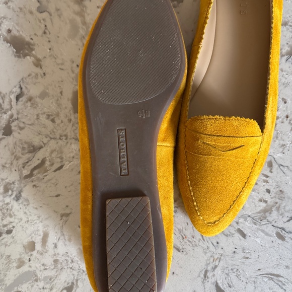 Talbots Francesca Keeper Gold Suede Driving Loafers Flats Sz 9.5 M - Picture 7 of 7